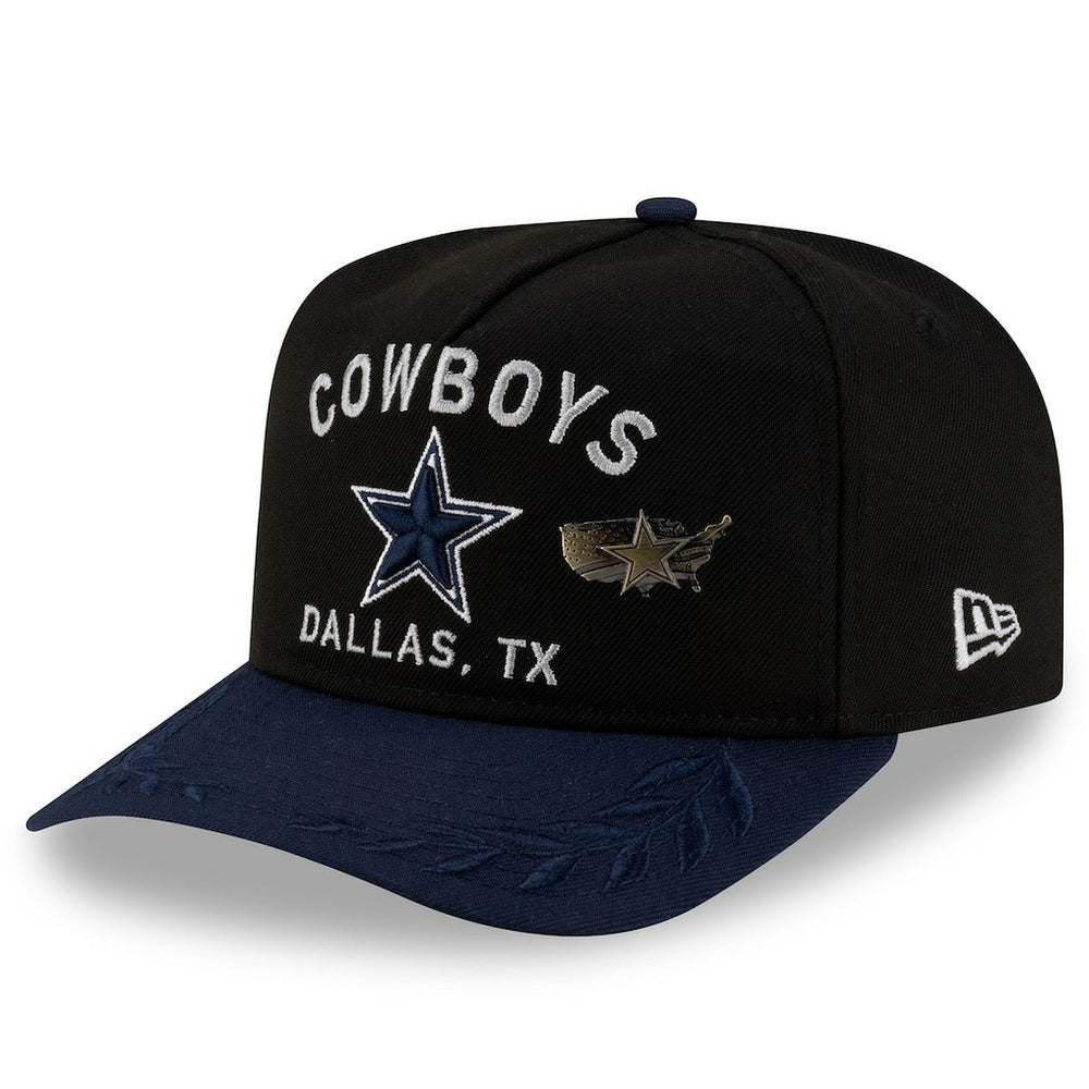 Dallas Cowboys New Era 2025 NFL Draft On Stage A-Frame 59FIFTY Fitted Hat - Black/Navy Hats