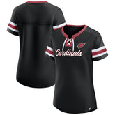 Arizona Cardinals Women's Original State Lace-Up T-Shirt - Black T-shirts