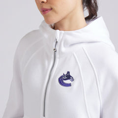 Vancouver Canucks lululemon Women's Scuba Oversized Half-Zip Hoodie - White | US 202151258