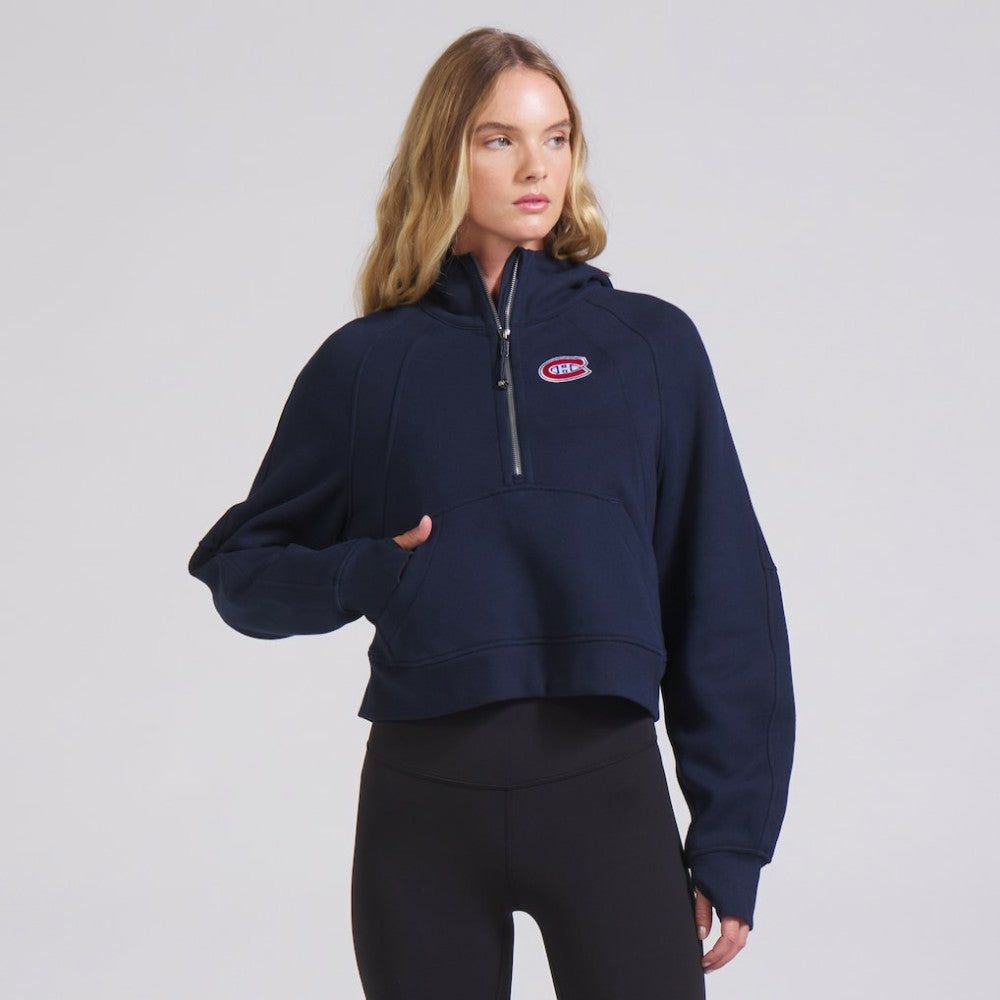 Montreal Canadiens lululemon Women's Scuba Oversized Half-Zip Hoodie - True Navy | US 202151264