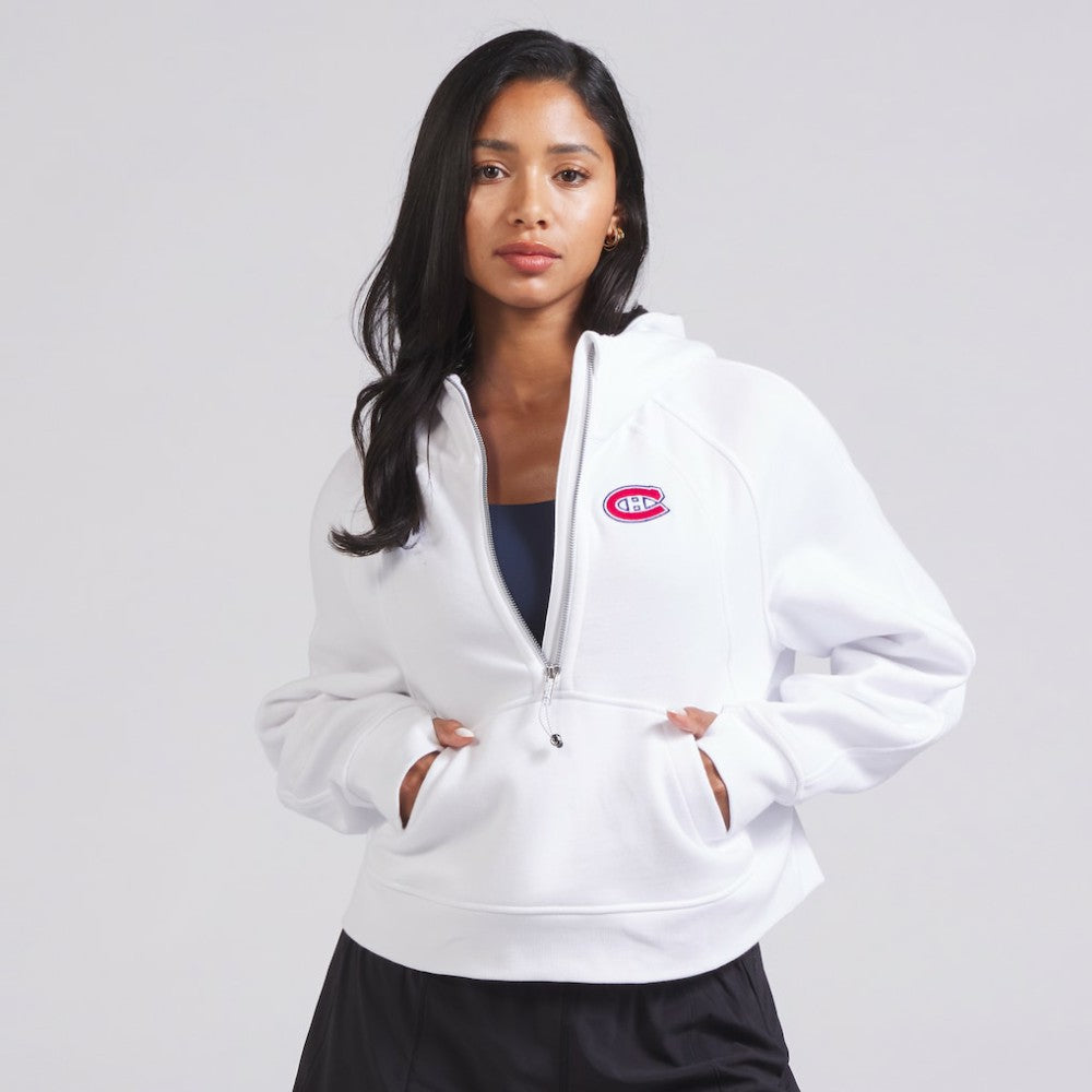 Montreal Canadiens lululemon Women's Scuba Oversized Half-Zip Hoodie - White | US 202151265