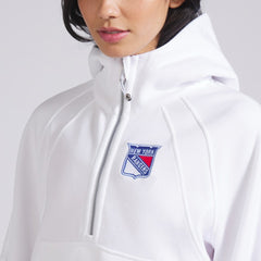 New York Rangers lululemon Women's Scuba Oversized Half-Zip Hoodie - White | US 202151267