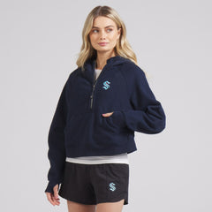 Seattle Kraken lululemon Women's Scuba Oversized Half-Zip Hoodie - True Navy | US 202151268