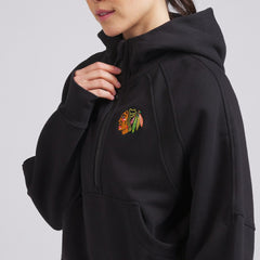 Chicago Blackhawks lululemon Women's Scuba Oversized Half-Zip Hoodie - Black | US 202151278