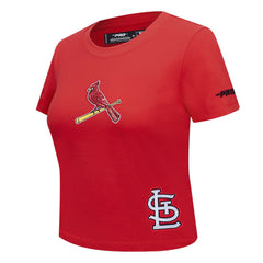 St. Louis Cardinals Pro Standard Women's Game Day Classics Baby Doll Cropped T-Shirt - Red T-shirts