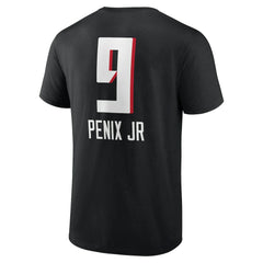 Michael Penix Jr. Atlanta Falcons Name & Number Team Wordmark T-Shirt - Black T-shirts