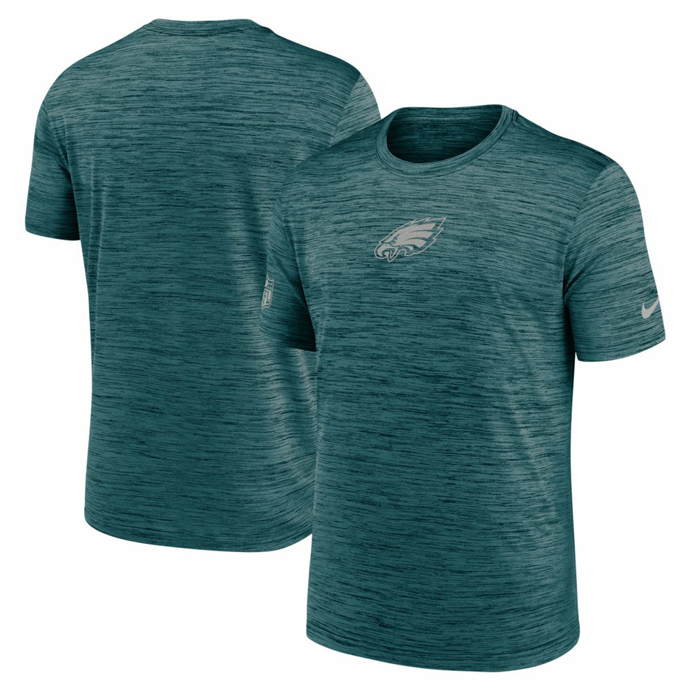Philadelphia Eagles Big & Tall Sideline Velocity Performance T-Shirt - Midnight Green T-shirts