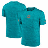 Miami Dolphins Big & Tall Sideline Velocity Performance T-Shirt - Aqua T-shirts
