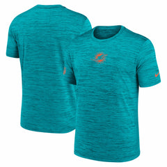Miami Dolphins Big & Tall Sideline Velocity Performance T-Shirt - Aqua T-shirts