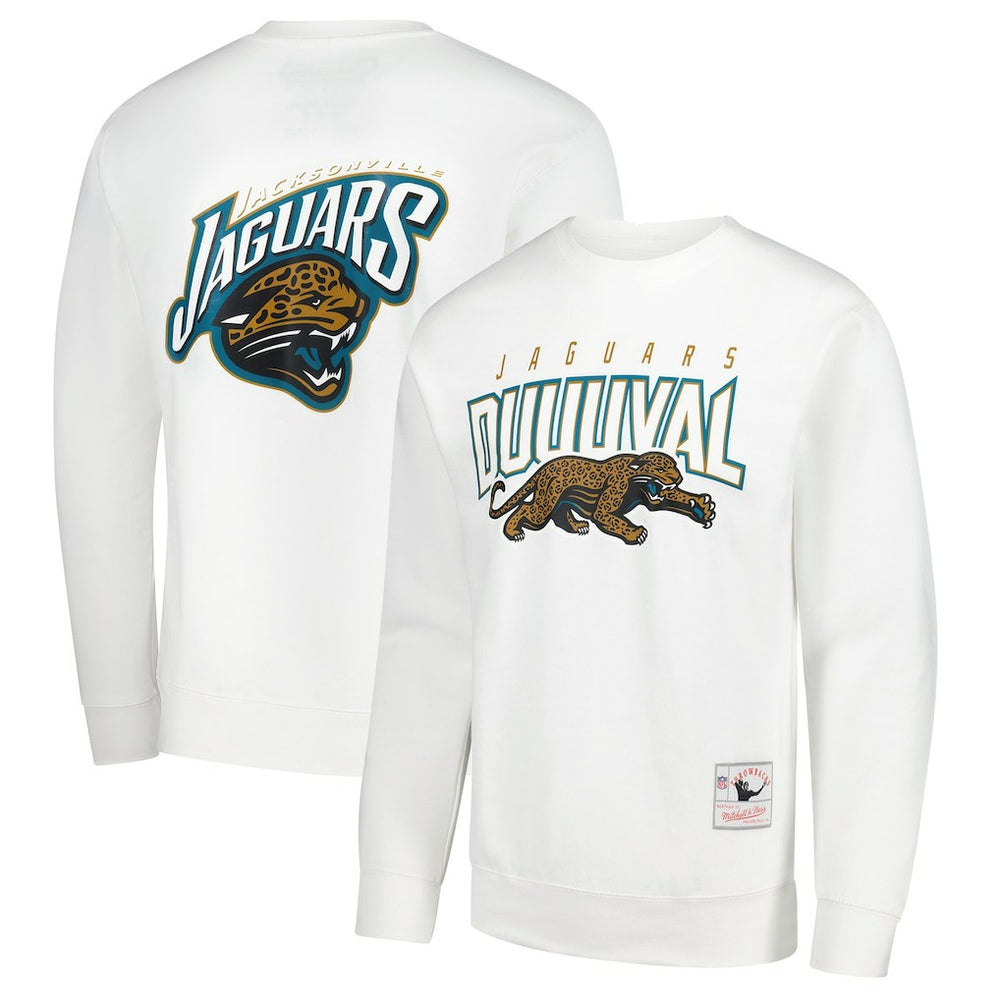 Jacksonville Jaguars Duval Classic Logos Pullover Sweatshirt - White Pullover