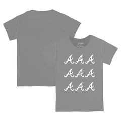 Atlanta Braves Tiny Turnip Youth Logo Grid T-Shirt - Gray T-shirts
