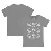 Milwaukee Brewers Tiny Turnip Youth Logo Grid T-Shirt - Gray T-shirts