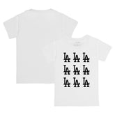 Los Angeles Dodgers Tiny Turnip Youth Logo Grid T-Shirt - White T-shirts