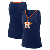 Houston Astros Women's Plus Sized Stellar Win V-Neck Tank Top - Navy Tanks