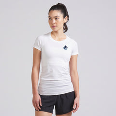 Vancouver Canucks lululemon Women's Swiftly Tech Short-Sleeve Shirt 2.0 - White | US 202164652