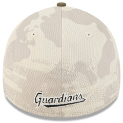 Cleveland Guardians New Era 2025 Armed Forces Day 39THIRTY Flex Hat - Light Beige/Olive Hats