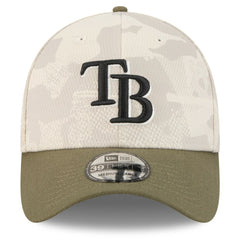 Tampa Bay Rays New Era 2025 Armed Forces Day 39THIRTY Flex Hat - Light Beige/Olive Hats