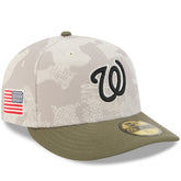 Washington Nationals New Era 2025 Armed Forces Day 59FIFTY Fitted Hat - Light Beige/Olive Hats