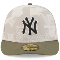 New York Yankees New Era 2025 Armed Forces Day 59FIFTY Fitted Hat - Light Beige/Olive Hats