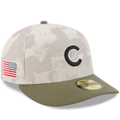 Chicago Cubs New Era 2025 Armed Forces Day 59FIFTY Fitted Hat - Light Beige/Olive Hats