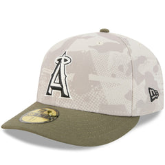 Los Angeles Angels New Era 2025 Armed Forces Day 59FIFTY Fitted Hat - Light Beige/Olive Hats