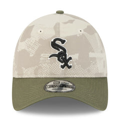 Chicago White Sox New Era 2025 Armed Forces Day 9TWENTY Adjustable Hat - Light Beige/Olive Hats