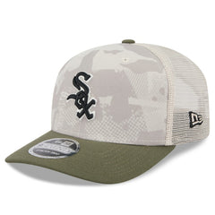 Chicago White Sox New Era 2025 Armed Forces Day 9SEVENTY Stretch-Snap Hat - Light Beige/Olive Hats