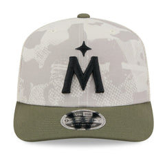 Minnesota Twins New Era 2025 Armed Forces Day 9SEVENTY Stretch-Snap Hat - Light Beige/Olive Hats