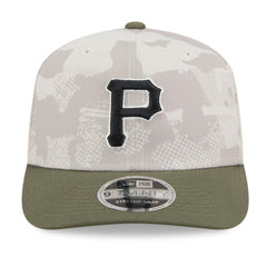 Pittsburgh Pirates New Era 2025 Armed Forces Day 9SEVENTY Stretch-Snap Hat - Light Beige/Olive Hats