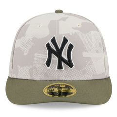 New York Yankees New Era 2025 Armed Forces Day Low Profile 59FIFTY Fitted Hat - Light Beige/Olive Hats