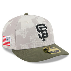 San Francisco Giants New Era 2025 Armed Forces Day Low Profile 59FIFTY Fitted Hat - Light Beige/Olive Hats