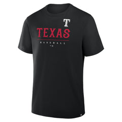 Texas Rangers Fanatics Color Pop Legacy Clubhouse T-Shirt - Black T-shirts