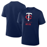 Minnesota Twins Fanatics Clubhouse Legacy Side Swipe T-Shirt - Navy T-shirts