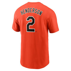 Gunnar Henderson Baltimore Orioles Nike Fuse Name & Number T-Shirt - Orange T-shirts
