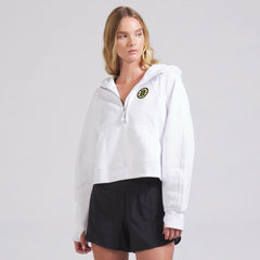 Boston Bruins lululemon Women's Scuba Oversized Half-Zip Hoodie - White | US 202168470