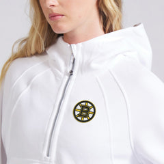 Boston Bruins lululemon Women's Scuba Oversized Half-Zip Hoodie - White | US 202168470