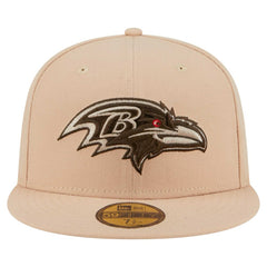 Baltimore Ravens New Era Candied Pecan 59FIFTY Fitted Hat - Tan Hats