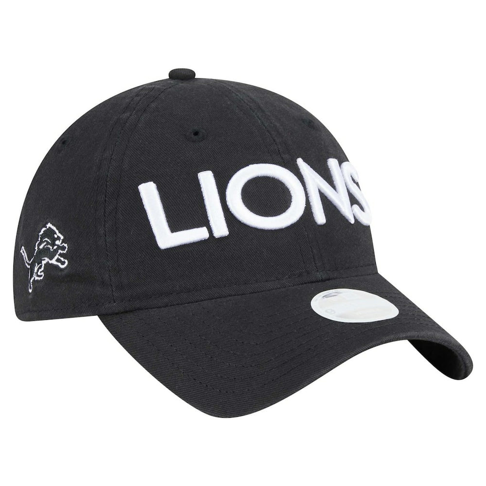 Detroit Lions New Era Women's Cece 9TWENTY Adjustable Hat - Black Hats