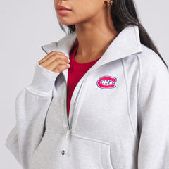 Montreal Canadiens lululemon Women's Scuba Oversized Half Zip Top - Heather Gray | US 202171389