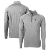 New York Yankees Cutter & Buck Big & Tall Adapt Eco Knit Stretch Recycled Quarter-Zip Pullover Top - Gray Pullover