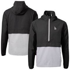 Los Angeles Dodgers Cutter & Buck Charter Eco Recycled Half-Zip Anorak Jacket - Black Jackets