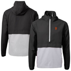San Francisco Giants Cutter & Buck Charter Eco Recycled Half-Zip Anorak Jacket - Black Jackets