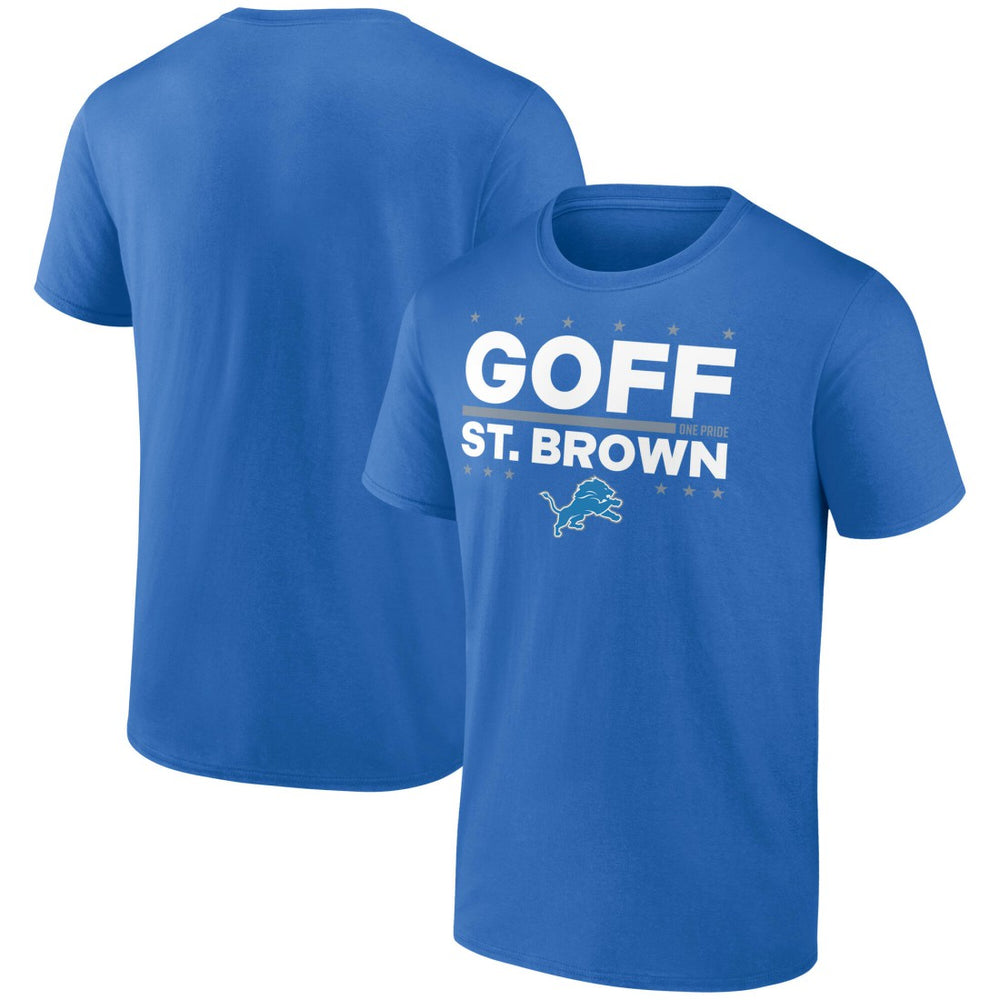 Jared Goff & Amon-Ra St. Brown Detroit Lions Election Players T-Shirt - Blue T-shirts