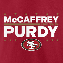 Christian McCaffrey & Brock Purdy San Francisco 49ers Election Players T-Shirt - Scarlet T-shirts