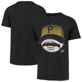 Paul Skenes Pittsburgh Pirates '47 Mustache Franklin T-Shirt - Black T-shirts