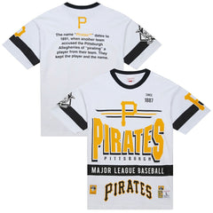 Pittsburgh Pirates Mitchell & Ness Cooperstown Collection Team Origins Premium T-Shirt - White T-shirts