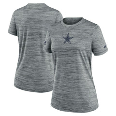 Dallas Cowboys Women's Sideline Velocity Dri-FIT T-Shirt - Gray T-shirts