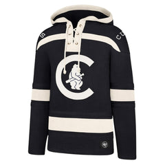 Chicago Cubs '47 Superior Lacer Pullover Hoodie - Navy Hoodies
