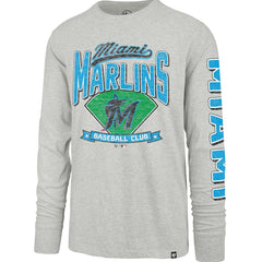 Miami Marlins '47 Fair Ball Franklin Long Sleeve T-Shirt - Gray T-shirts