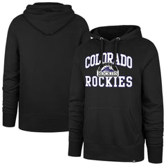 Colorado Rockies '47 Velocity Headline Pullover Hoodie - Black Hoodies